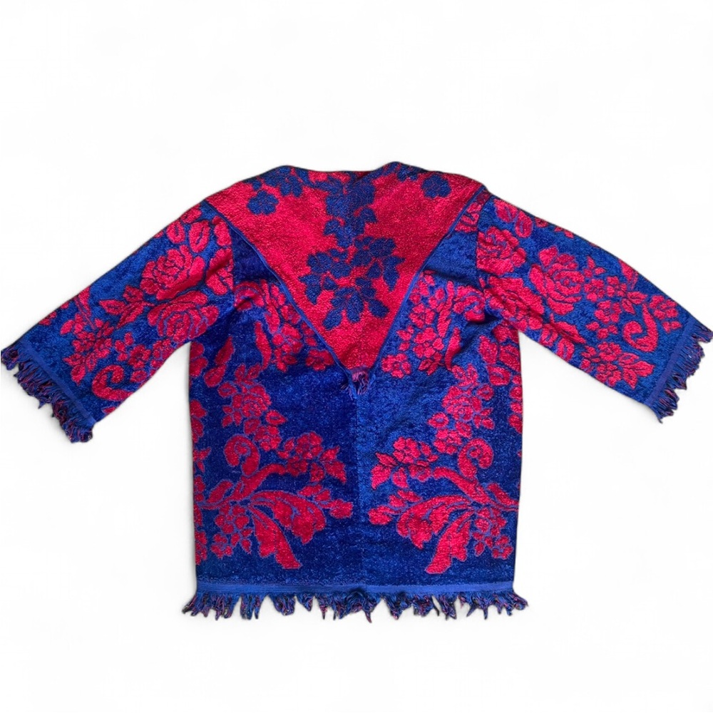 American Vintage Red and Blue Terrycloth Cardigan - Picture 3 of 4